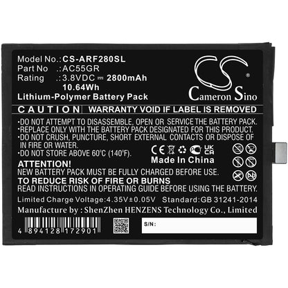 Replacement Battery for Archos 5.5 Hero V3 – Mobile, SmartPhone – 2800mAh / 3.8V