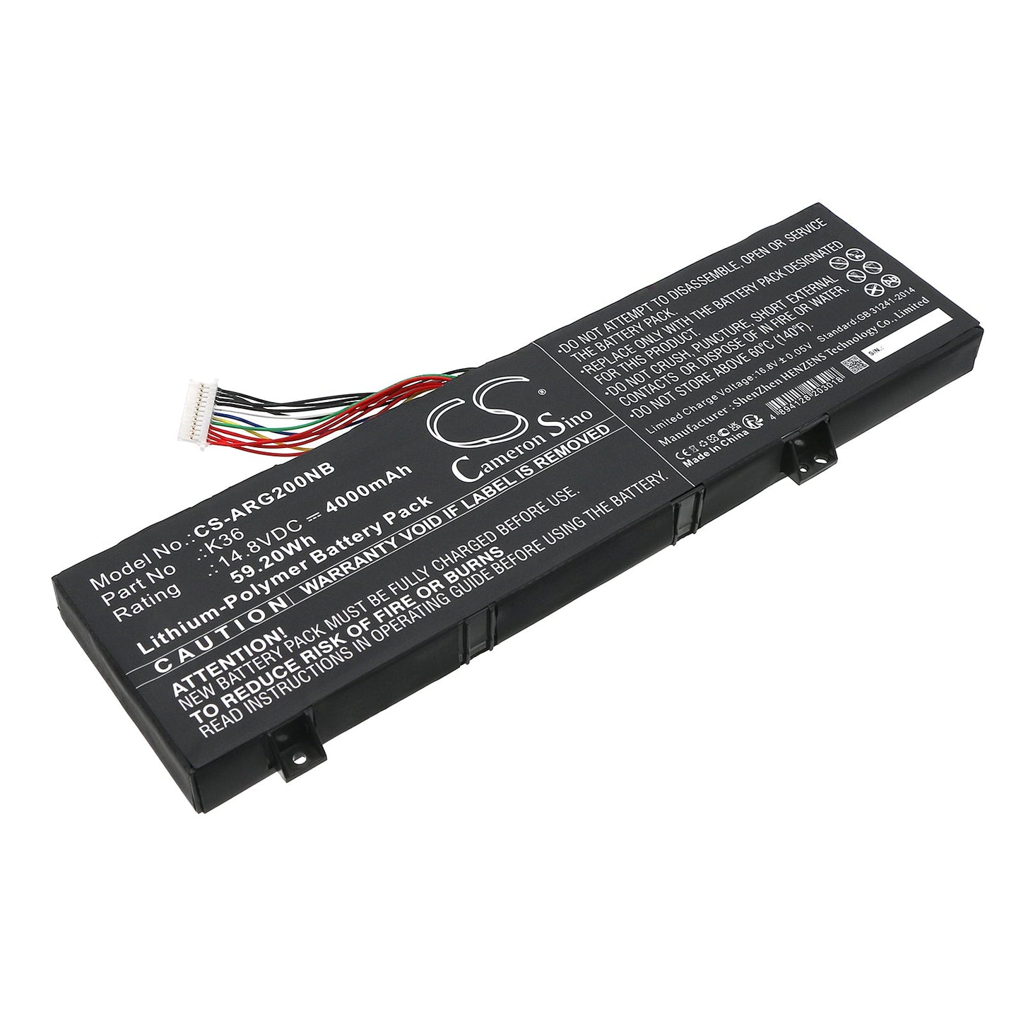 Replacement Battery for Aierxuan  G1 – Notebook, Laptop – 4000mAh / 59.20Wh / 14.8V
