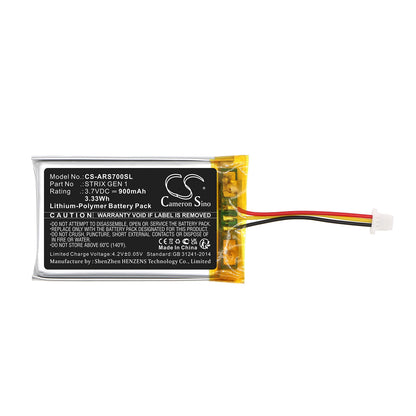 Replacement Battery for Asus  Rog Strix Fusion 700 – Wireless Headset – 900mAh / 3.33Wh / 3.7V