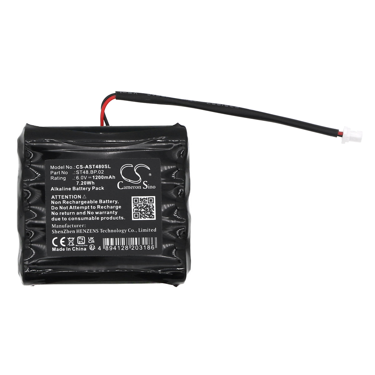 Replacement Battery for Amadeo A-Lock ST48 – Door Lock – 1200mAh / 6V