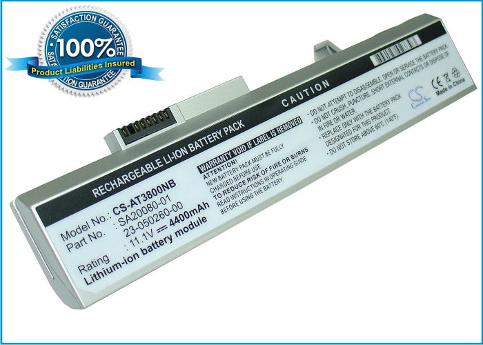 Replacement Battery for Averatec 3700 – Notebook, Laptop – 4400mAh / 11.1V - image 1