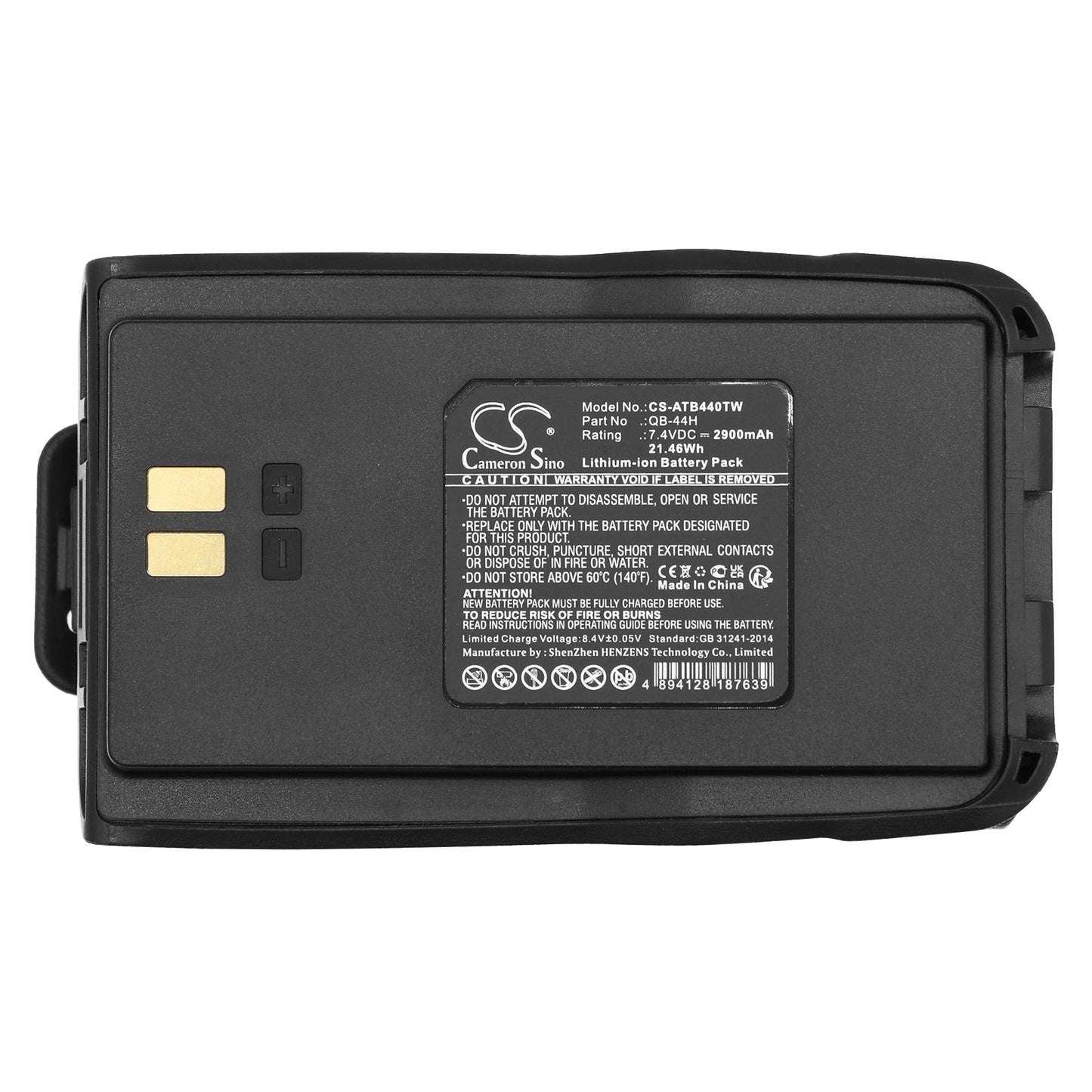 Replacement Battery for AnyTone  AT-D780 – Two-Way Radio – 2900mAh / 21.46Wh / 7.4V