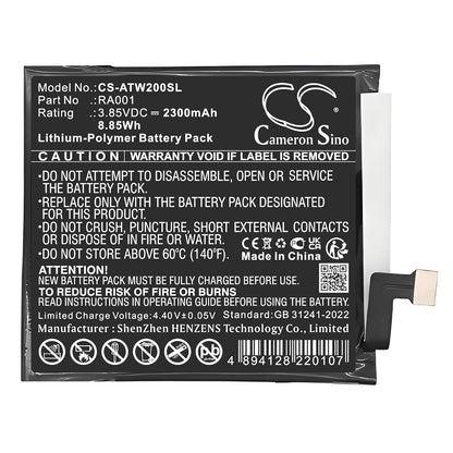 Replacement Battery for AT&T Vista – Mobile, SmartPhone – 2300mAh / 3.85V