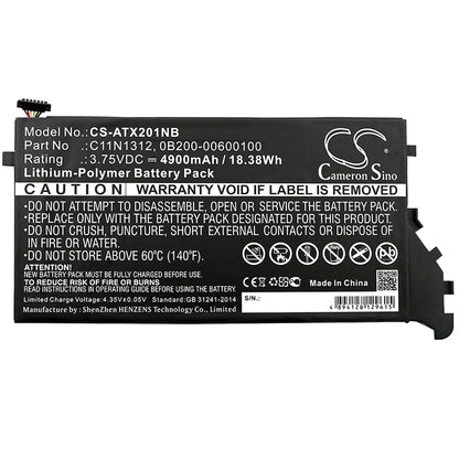 Replacement Battery for Asus Transformer Book TX201LA – Notebook, Laptop – 4900mAh / 3.75V - image 3