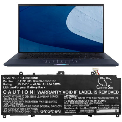 Replacement Battery for Asus  B9450FA-BM0160R – Notebook, Laptop – 4200mAh / 64.68Wh / 15.4V