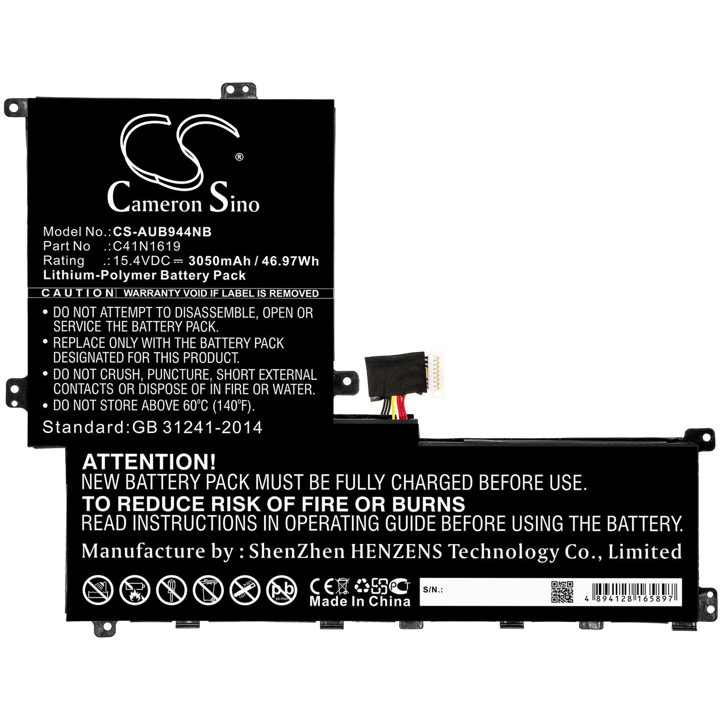 Replacement Battery for Asus  ASUSPRO B9440 – Notebook, Laptop – 3050mAh / 46.97Wh / 15.4V