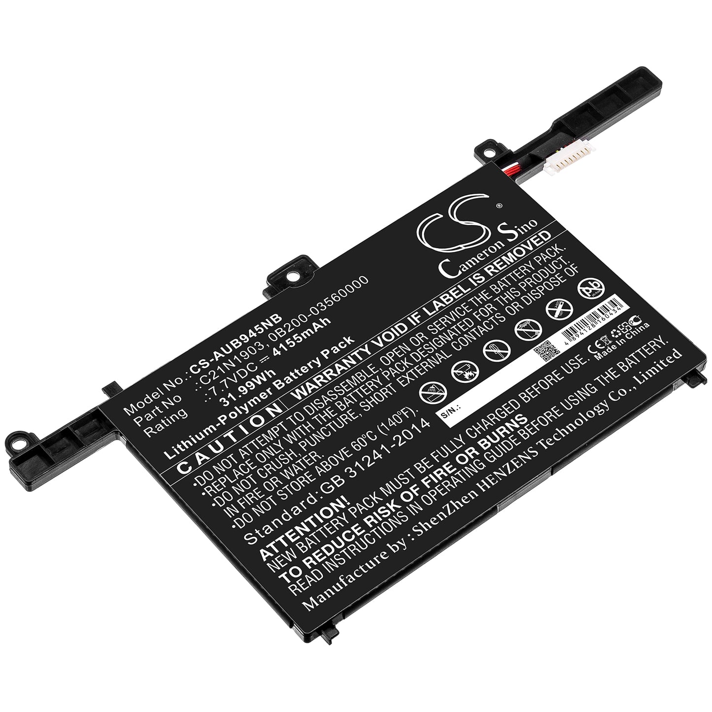 Replacement Battery for Asus B9450FA – Notebook, Laptop – 4155mAh / 7.7V - image 1