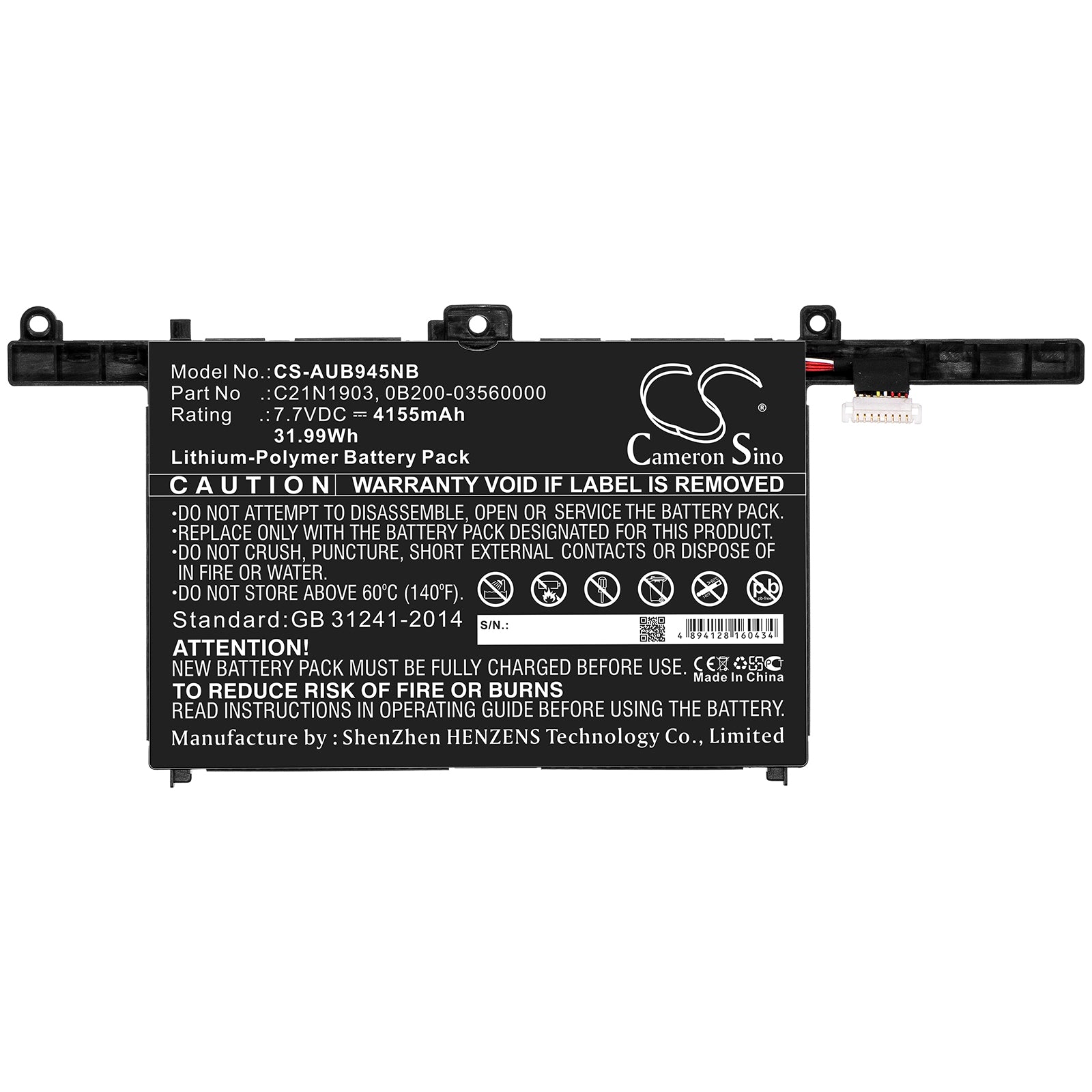 Replacement Battery for Asus B9450FA – Notebook, Laptop – 4155mAh / 7.7V - image 3