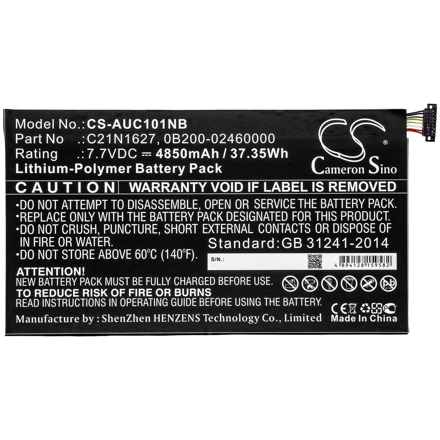 Replacement Battery for Asus Chromebook Flip C101PA-DS04 – Notebook, Laptop – 4850mAh / 7.7V - image 3