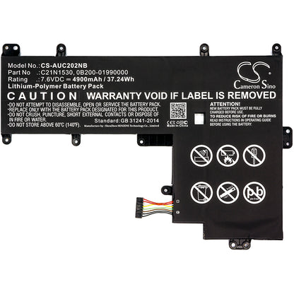 Replacement Battery for Asus Chromebook C202 – Notebook, Laptop – 4900mAh / 7.6V - image 3