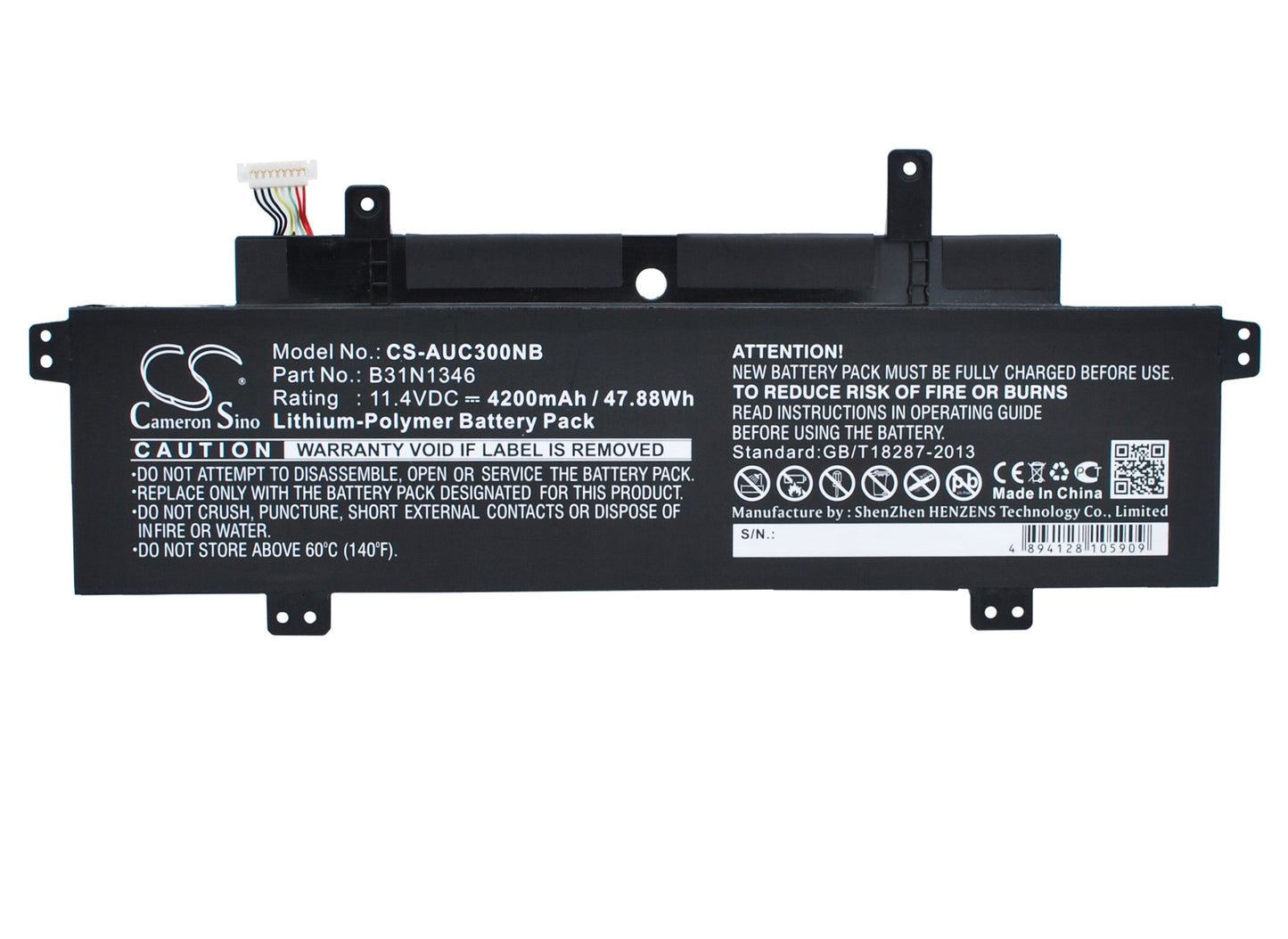 Replacement Battery for Asus  C300MA_C-2A – Notebook, Laptop – 4200mAh / 47.88Wh / 11.4V