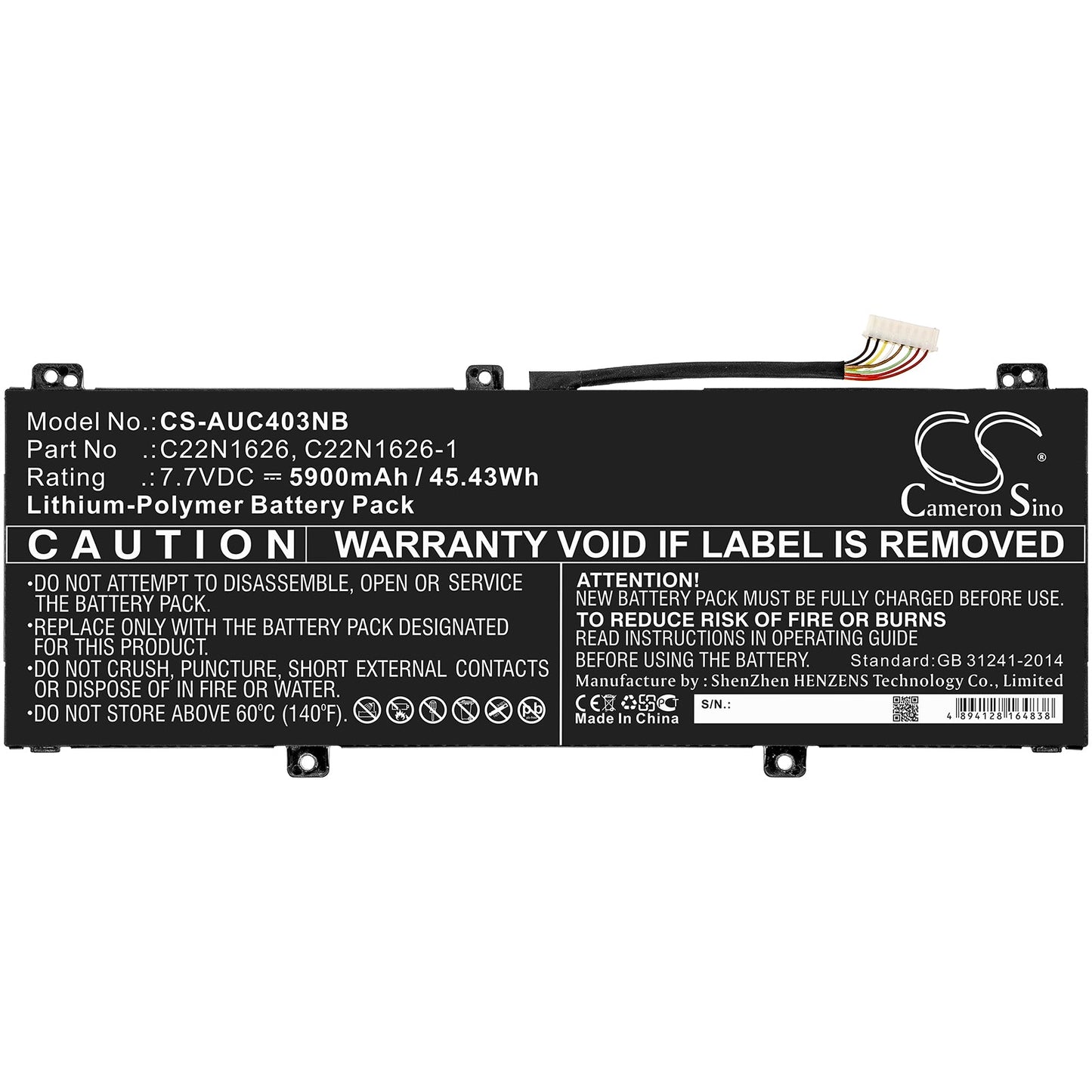Replacement Battery for Asus  C213NA – Notebook, Laptop – 5900mAh / 45.43Wh / 7.7V
