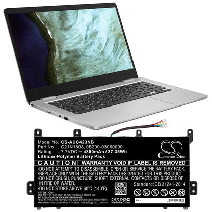 Replacement Battery for Asus  C423 – Notebook, Laptop – 4850mAh / 37.35Wh / 7.7V