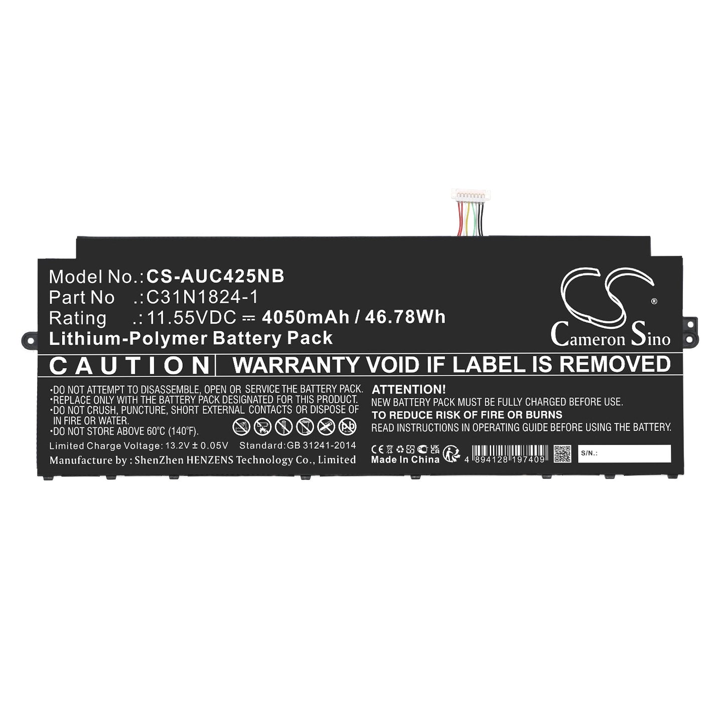 Replacement Battery for Asus  C433TA – Notebook, Laptop – 4050mAh / 46.78Wh / 11.55V