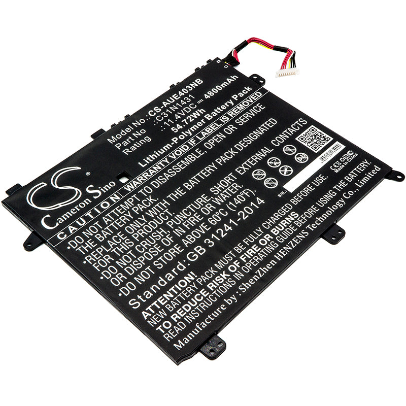 Replacement Battery for Asus Eee Book E403SA – Notebook, Laptop – 4800mAh / 11.4V - image 1
