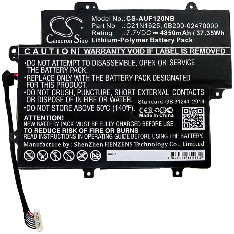 Replacement Battery for Asus VivoBook Flip 12 TP203NA-BP034TS – Notebook, Laptop – 4850mAh / 7.7V - image 3