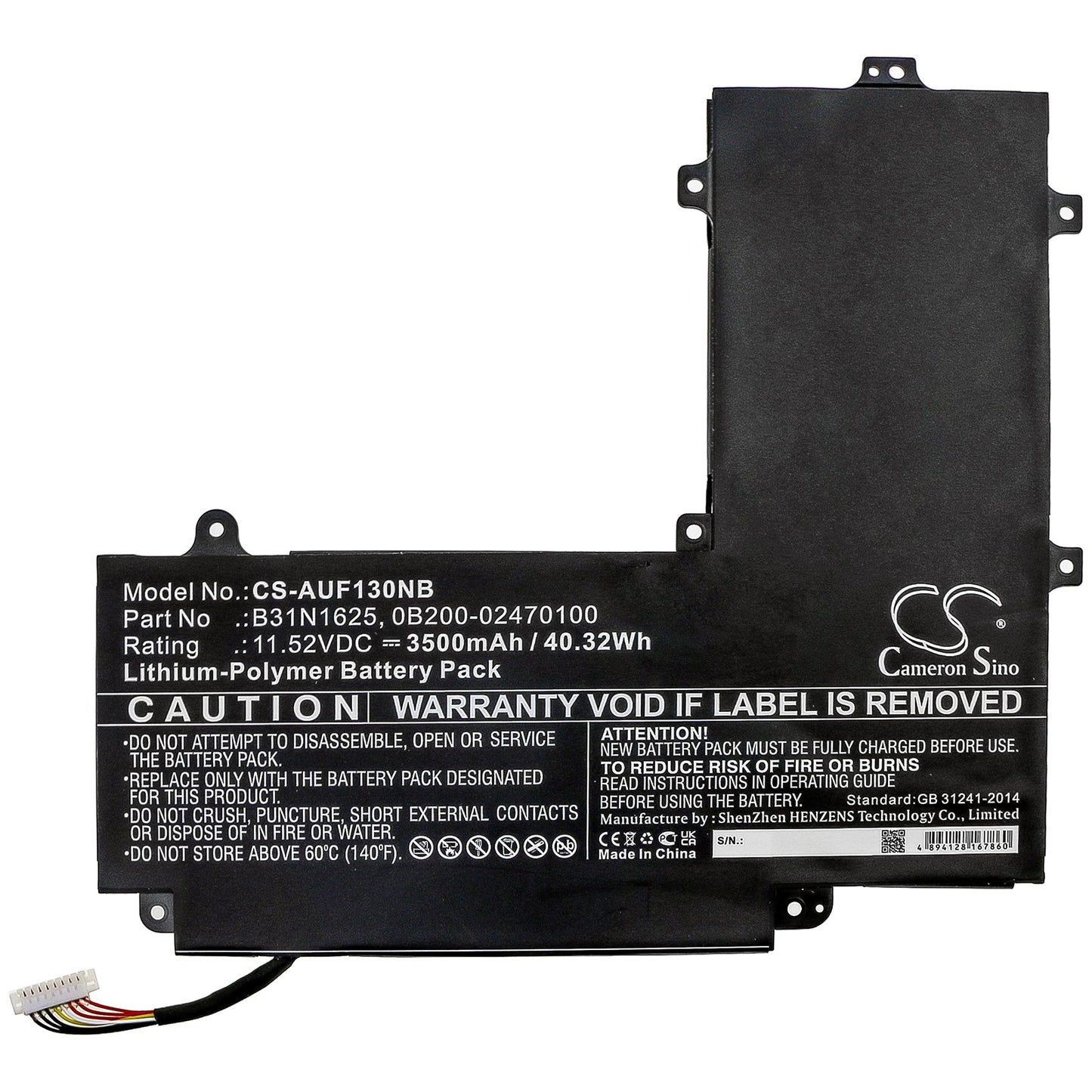 Replacement Battery for Asus  TP203MAH – Notebook, Laptop – 3500mAh / 40.32Wh / 11.52V