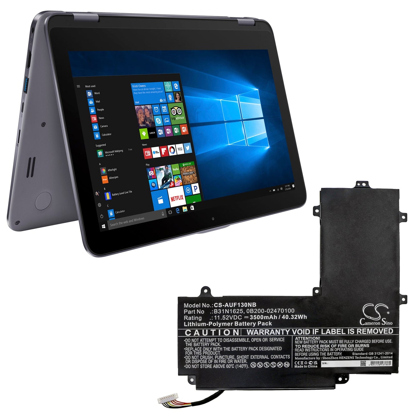 Replacement Battery for Asus  TP203MAH – Notebook, Laptop – 3500mAh / 40.32Wh / 11.52V
