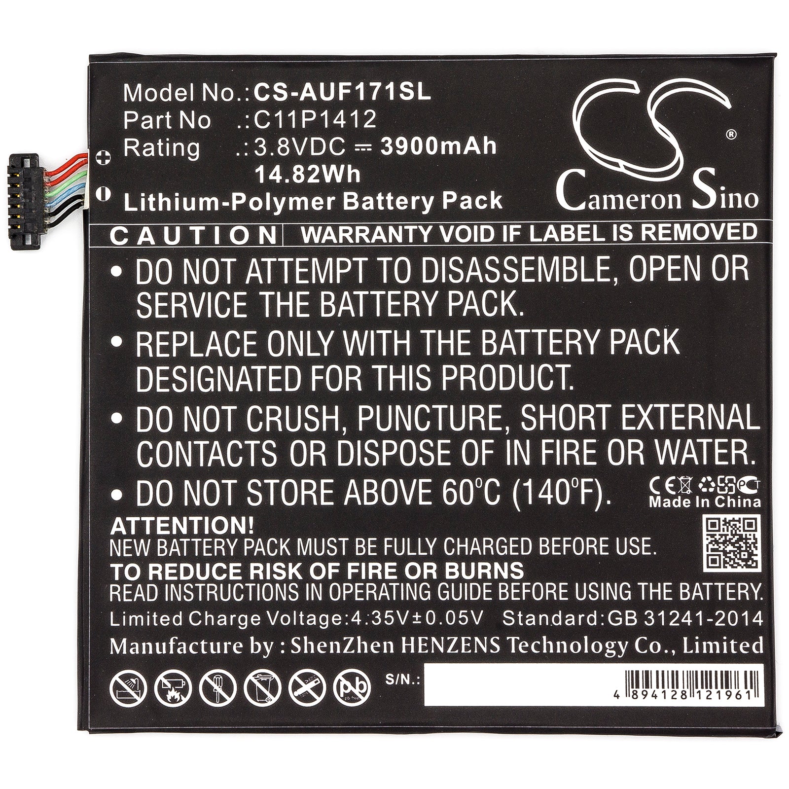 Replacement Battery for Asus Fonepad 7 FE171MG – Tablet – 3900mAh / 3.8V - image 3