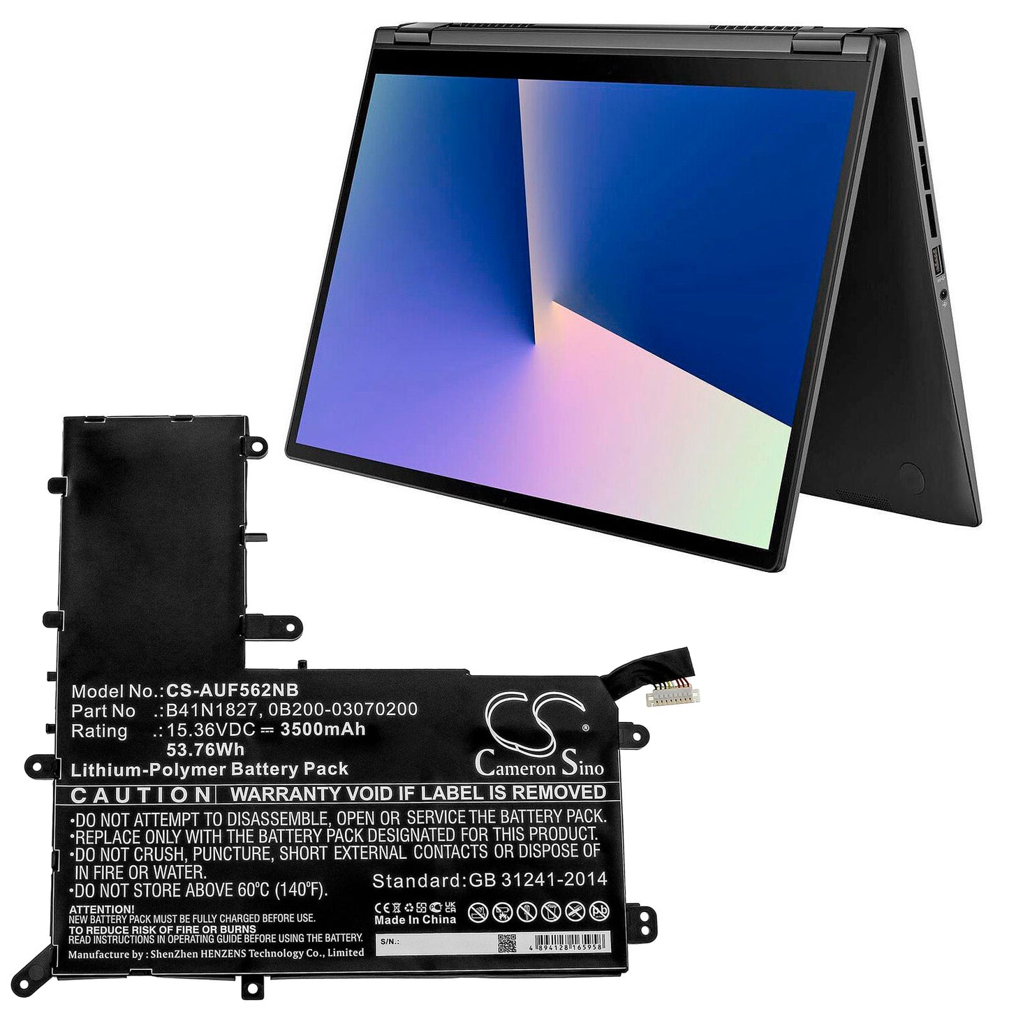 Replacement Battery for Asus  UX562FA – Notebook, Laptop – 3500mAh / 53.76Wh / 15.36V