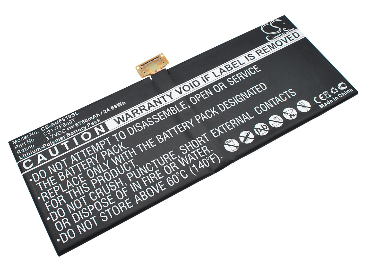 Replacement Battery for Asus VivoTab TF600TL – Tablet – 6760mAh / 3.7V - image 4