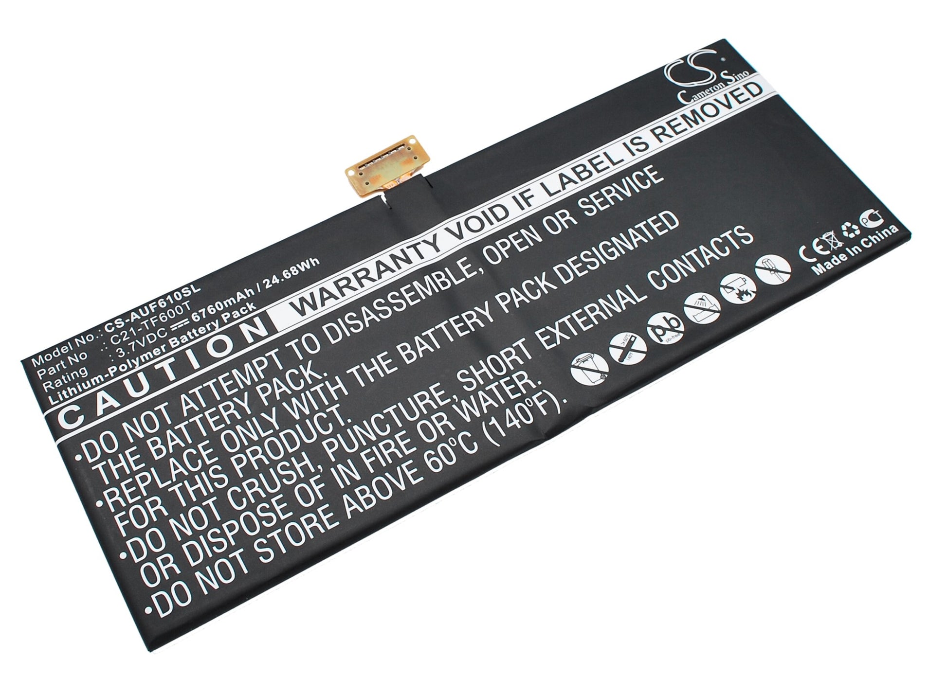 Replacement Battery for Asus VivoTab TF600TL – Tablet – 6760mAh / 3.7V - image 4