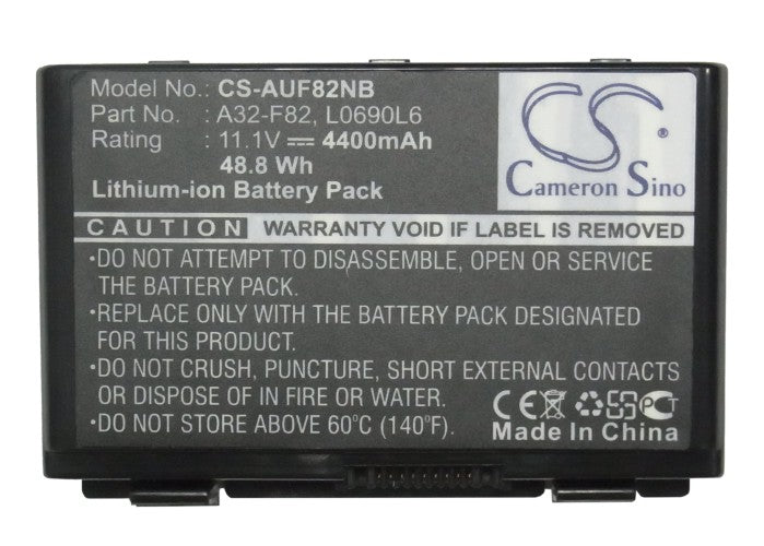 Replacement Battery for Asus  F52 – Notebook, Laptop – 4400mAh / 48.84Wh / 11.1V