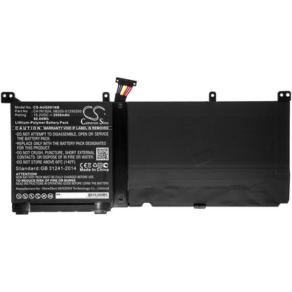 Replacement Battery for Asus  N501VW-2B – Notebook, Laptop – 3950mAh / 60.04Wh / 15.2V