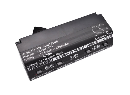 Replacement Battery for Asus G751J – Notebook, Laptop – 5200mAh / 15V