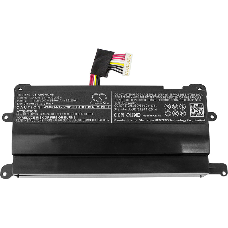 Replacement Battery for Asus  G752V – Notebook, Laptop – 5800mAh / 65.25Wh / 11.25V