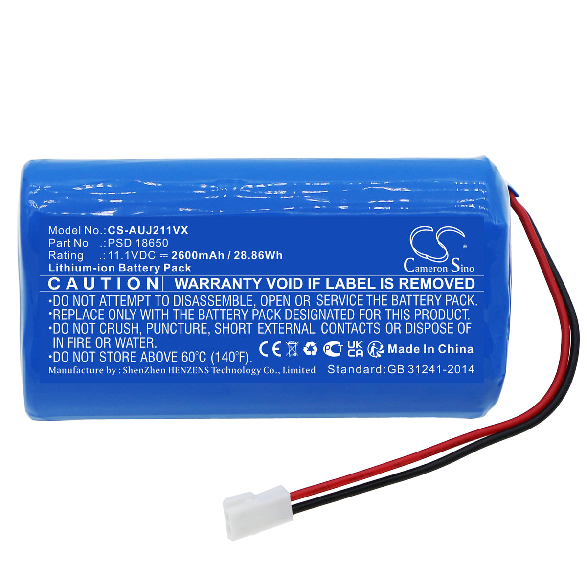 Replacement Battery for Aquajack 211 Pool Cleaner – Vacuum – 2600mAh / 11.1V