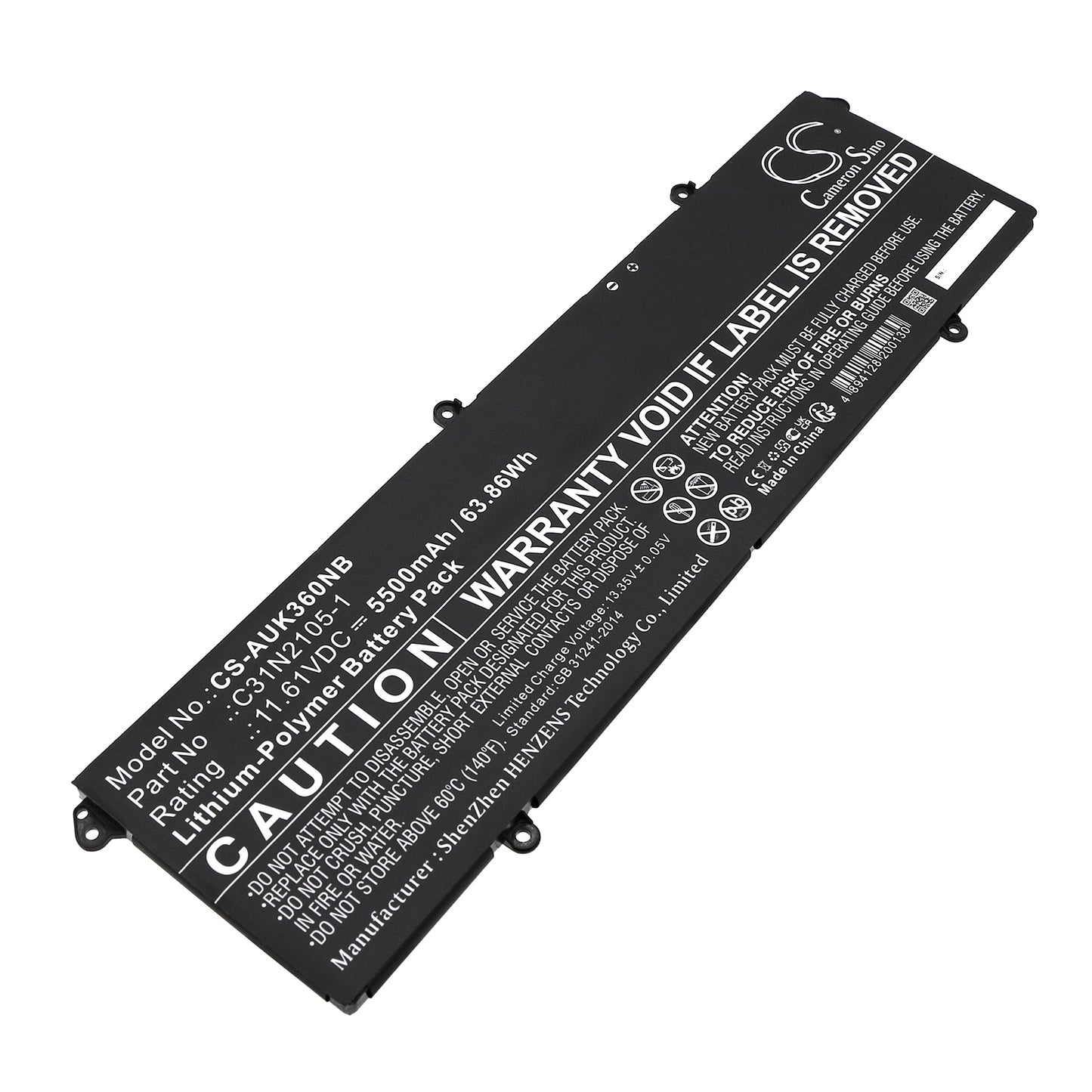 Replacement Battery for Asus K3605VU – Notebook, Laptop – 5500mAh / 11.61V - image 1