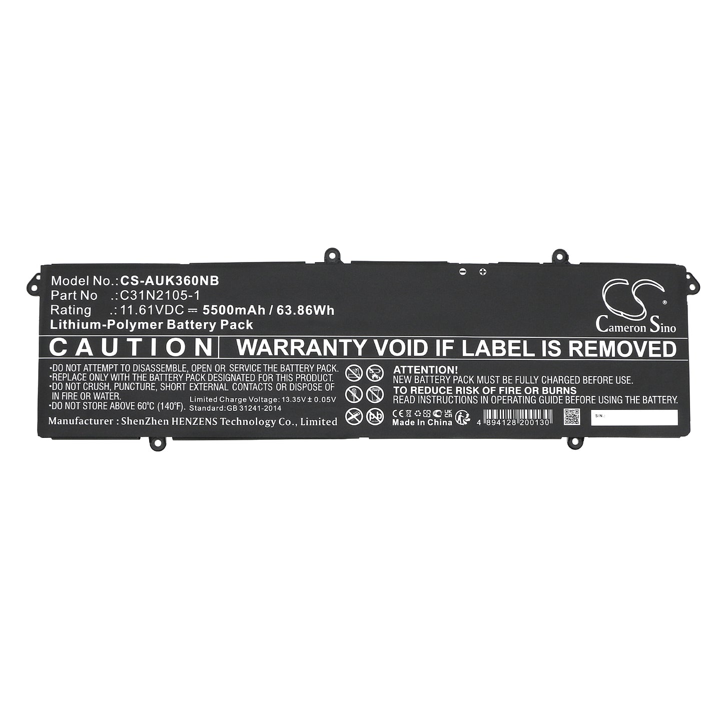 Replacement Battery for Asus K3605VU – Notebook, Laptop – 5500mAh / 11.61V - image 3