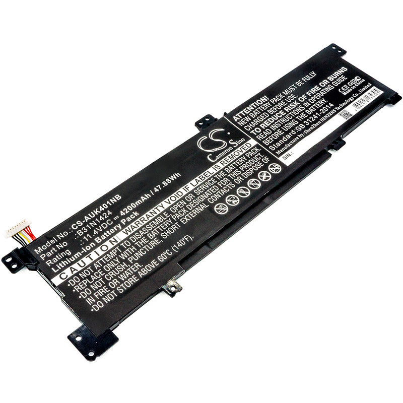Replacement Battery for Asus K401 – Notebook, Laptop – 4200mAh / 11.4V - image 1