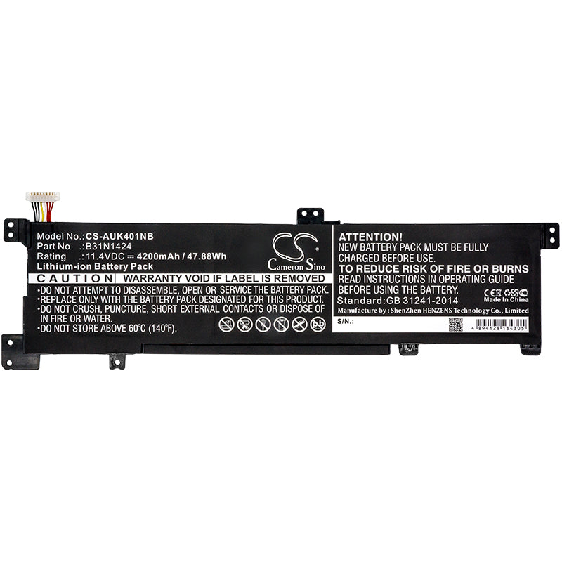 Replacement Battery for Asus K401 – Notebook, Laptop – 4200mAh / 11.4V - image 3