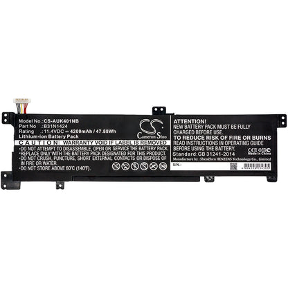 Replacement Battery for Asus K401 – Notebook, Laptop – 4200mAh / 11.4V - image 3