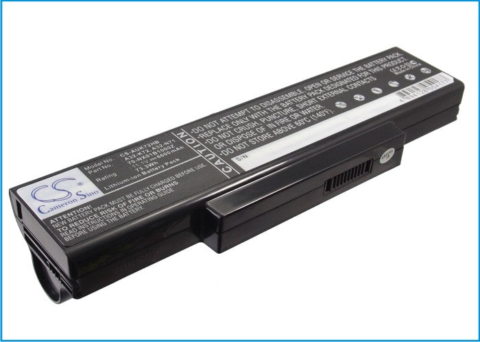 Replacement Battery for Asus  A72 – Notebook, Laptop – 6600mAh / 73.26Wh / 11.1V