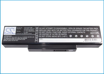 Replacement Battery for Asus  A72 – Notebook, Laptop – 6600mAh / 73.26Wh / 11.1V