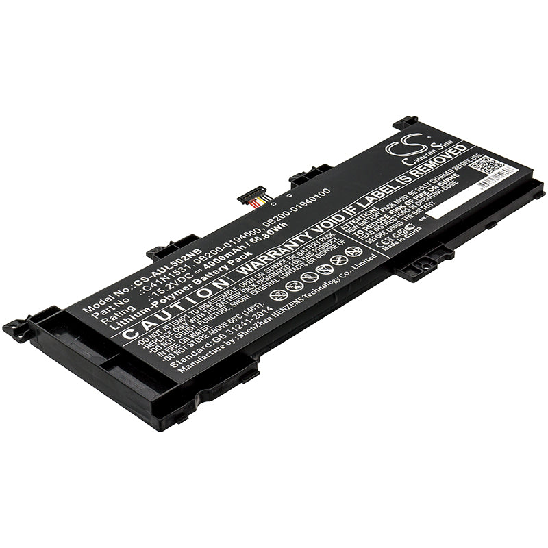 Replacement Battery for Asus GL502VS-GZ422T – Notebook, Laptop – 4000mAh / 15.2V - image 1