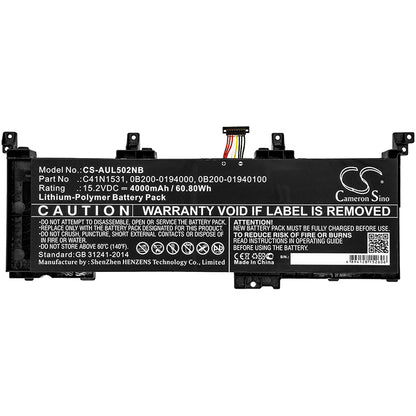 Replacement Battery for Asus GL502VS-GZ422T – Notebook, Laptop – 4000mAh / 15.2V - image 3