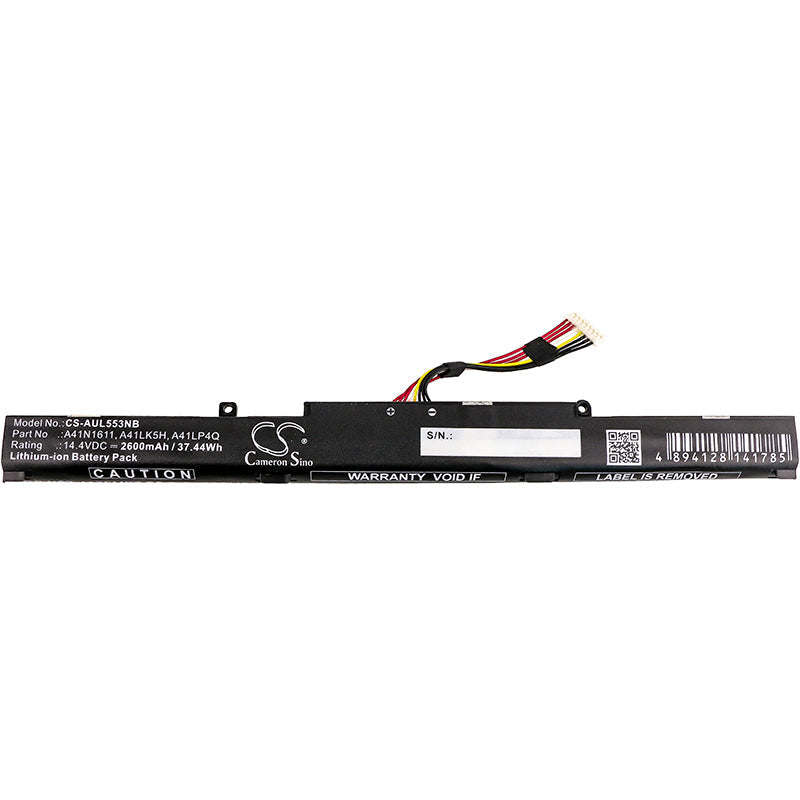 Replacement Battery for Asus  GL553VD – Notebook, Laptop – 2600mAh / 37.44Wh / 14.4V