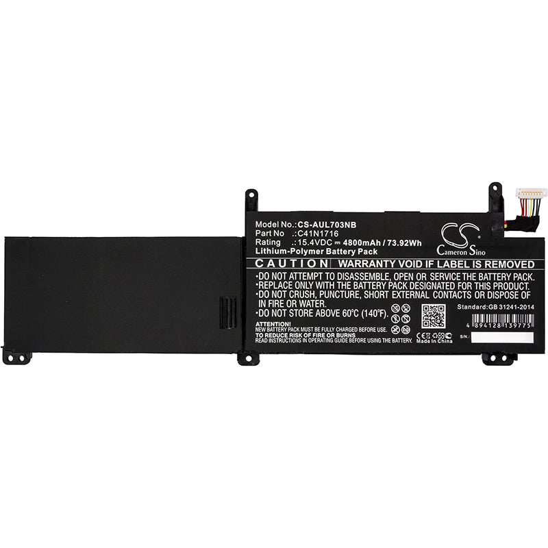 Replacement Battery for Asus ROG Strix GL703GM Scar Edition – Notebook, Laptop – 4800mAh / 15.4V - image 3