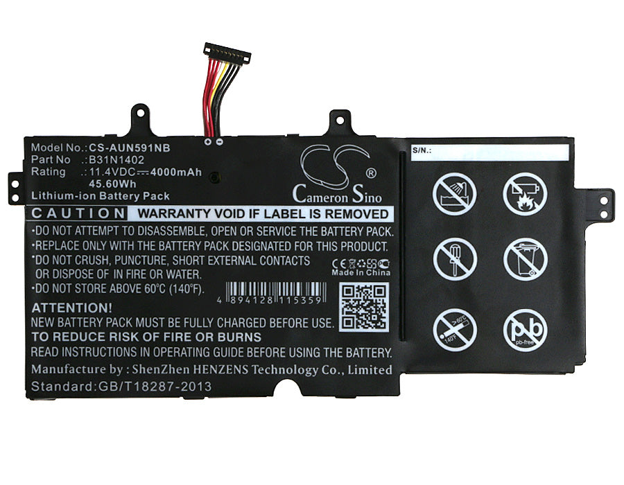 Replacement Battery for Asus  51LN-BBI706 – Notebook, Laptop – 4000mAh / 45.60Wh / 11.4V