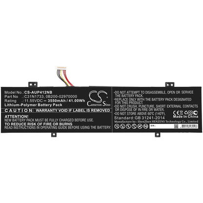 Replacement Battery for Asus  TP412FA – Notebook, Laptop – 3550mAh / 41.00Wh / 11.55V