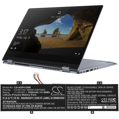 Replacement Battery for Asus  TP412FA – Notebook, Laptop – 3550mAh / 41.00Wh / 11.55V
