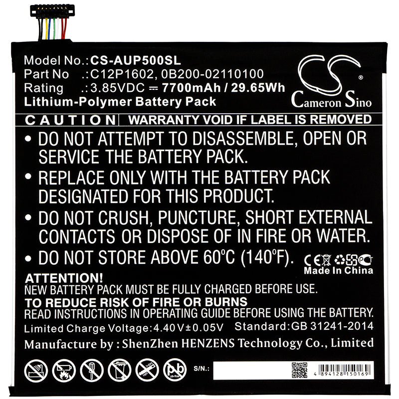 Replacement Battery for Asus ZenPad 3S 10 LTE – Tablet – 7700mAh / 3.85V - image 3