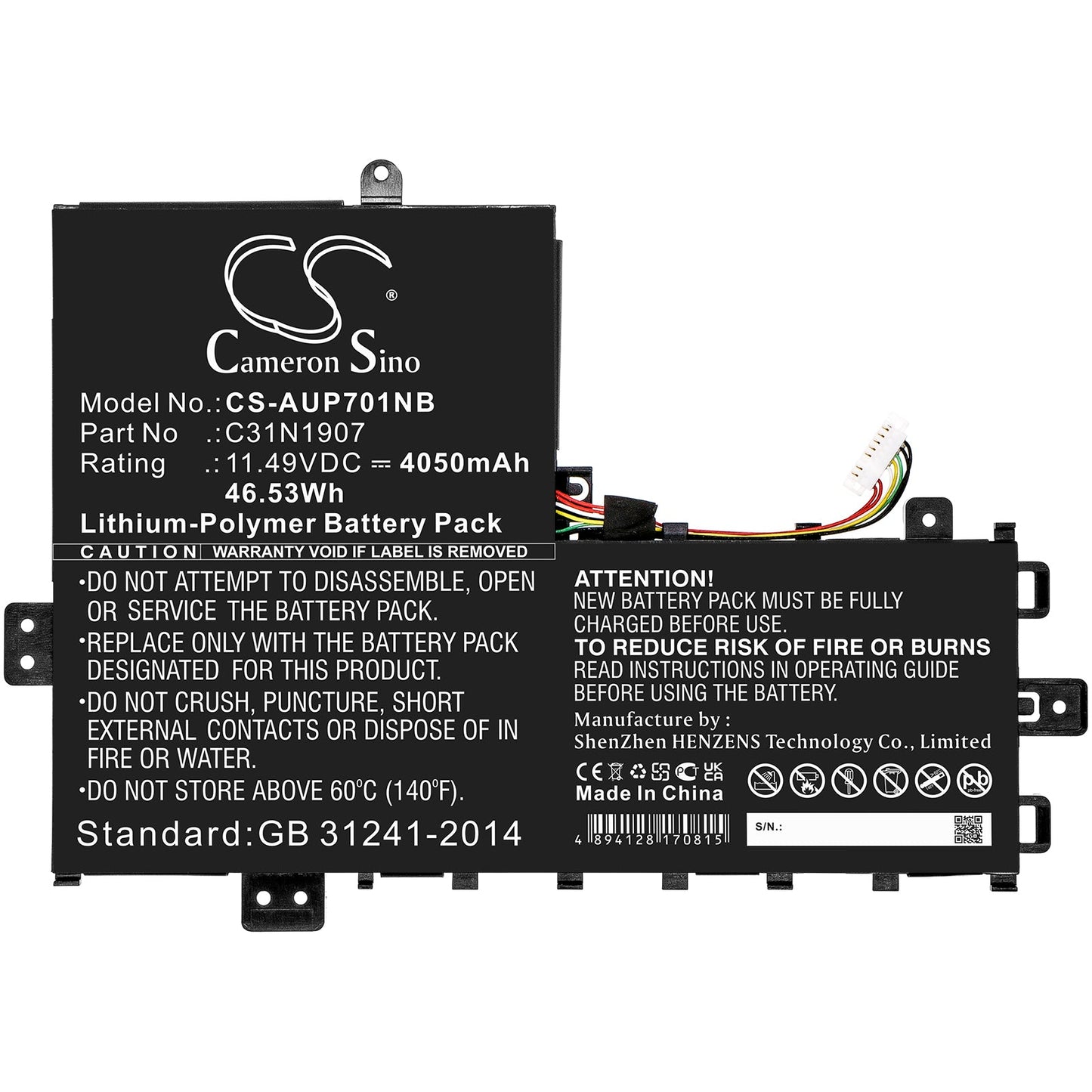 Replacement Battery for Asus  Business P1701DA – Notebook, Laptop – 4050mAh / 46.53Wh / 11.49V