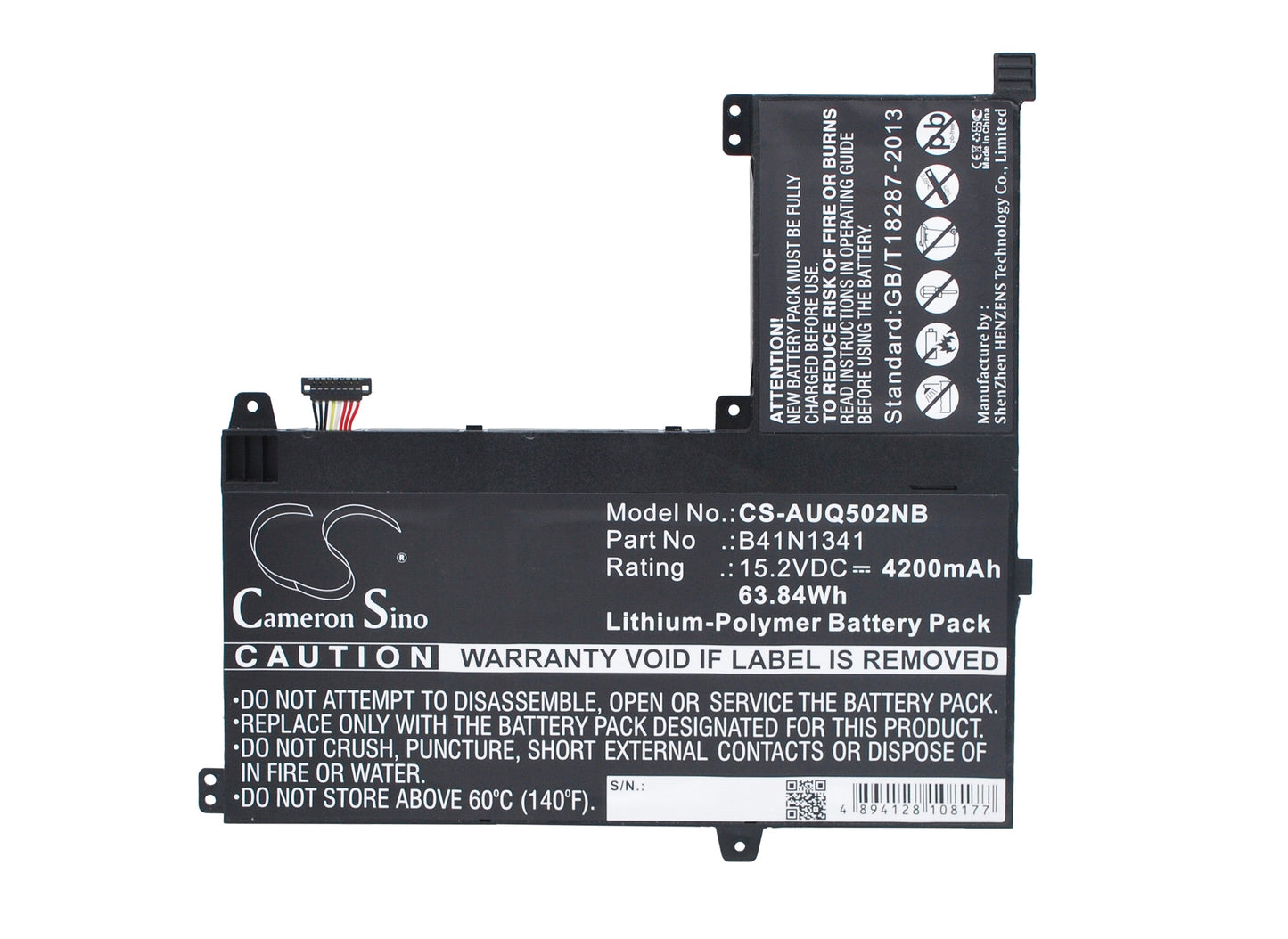 Replacement Battery for Asus  Q502L – Notebook, Laptop – 4200mAh / 63.84Wh / 15.2V