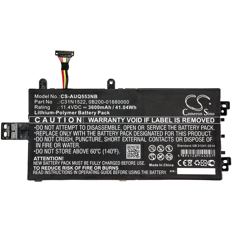 Replacement Battery for Asus Q553U – Notebook, Laptop – 3600mAh / 11.4V - image 3