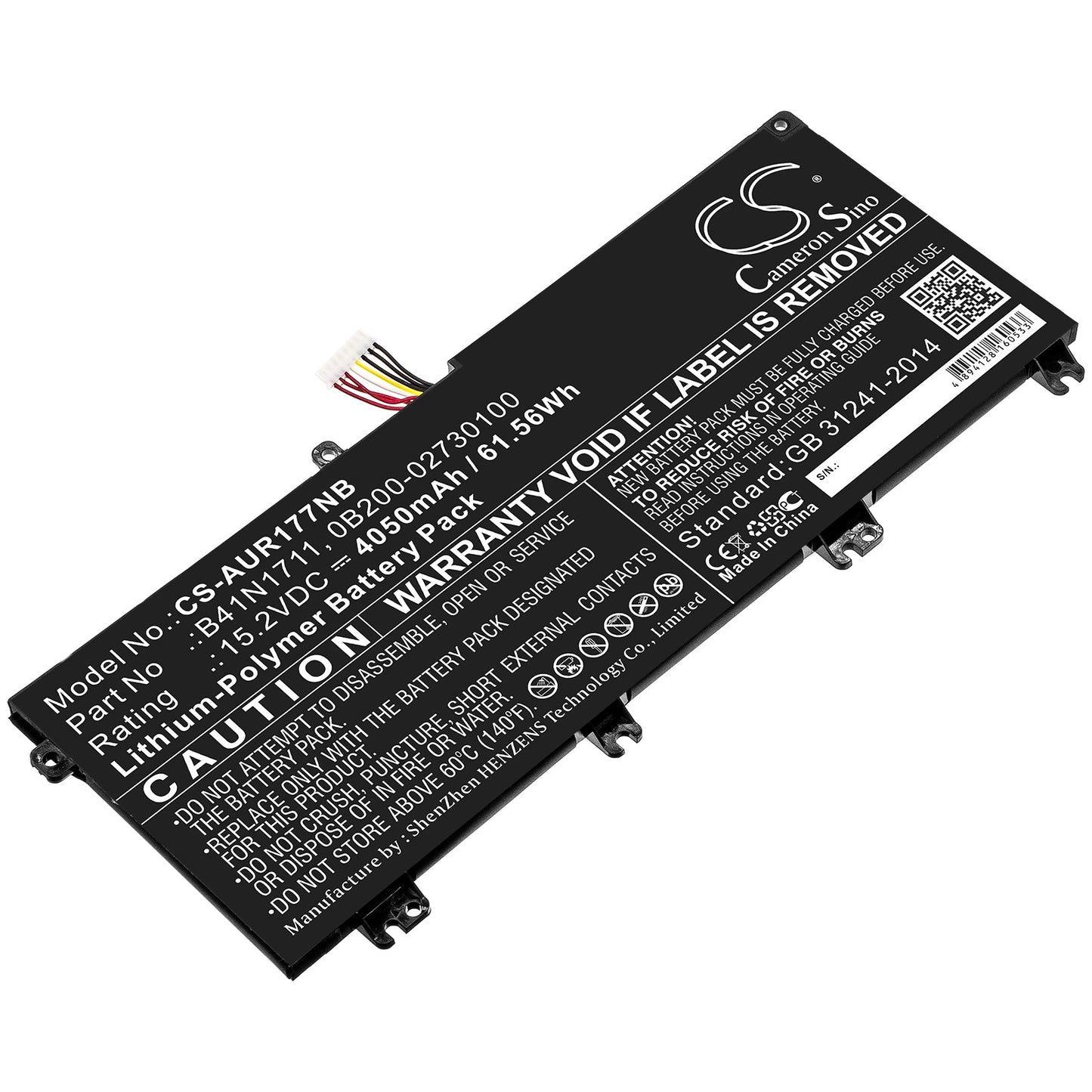 Replacement Battery for Asus  FX503VD-0072C7300HQ – Notebook, Laptop – 4050mAh / 61.56Wh / 15.2V